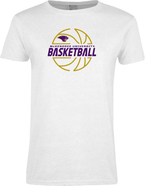 McKendree Ladies T Shirt McKendree Basketball Lined Ball - ONLINE ONLY