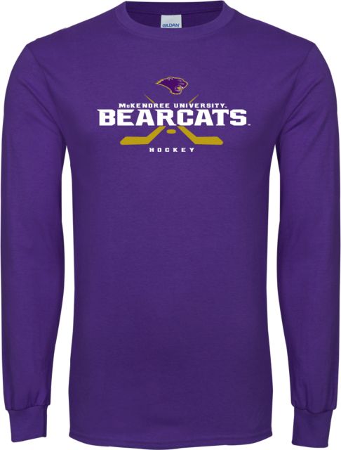 McKendree Long Sleeve T Shirt Bearcats Hockey Crossed Sticks - ONLINE ONLY